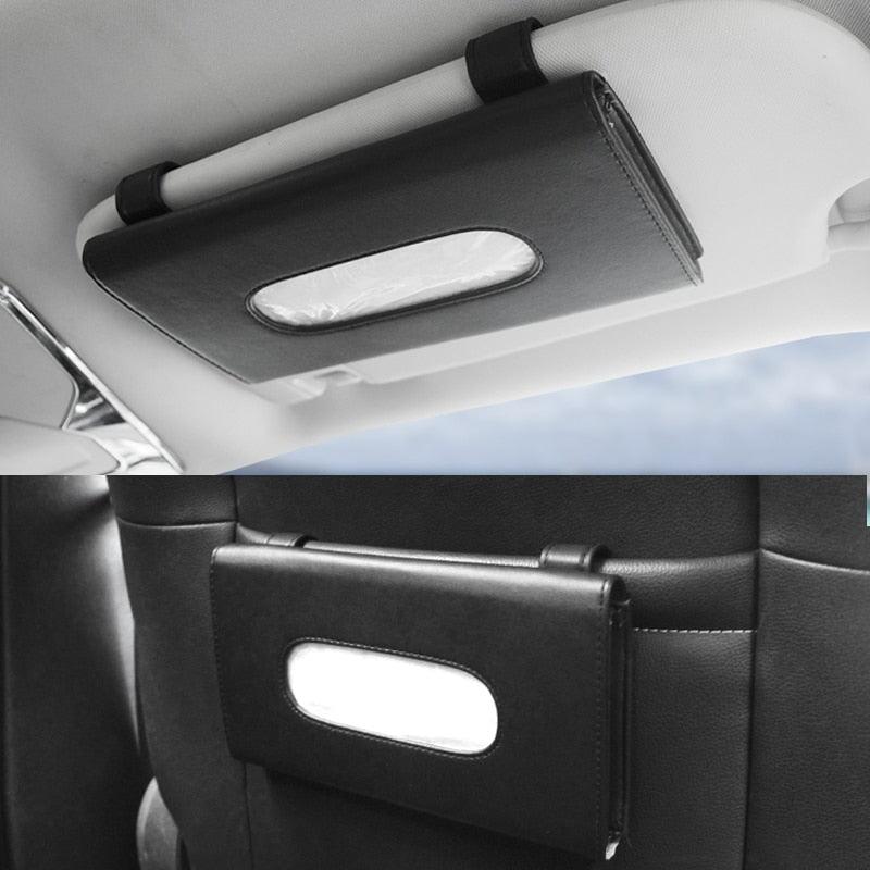 PU Leather Tissue Holder for Sun Visor & Seatback