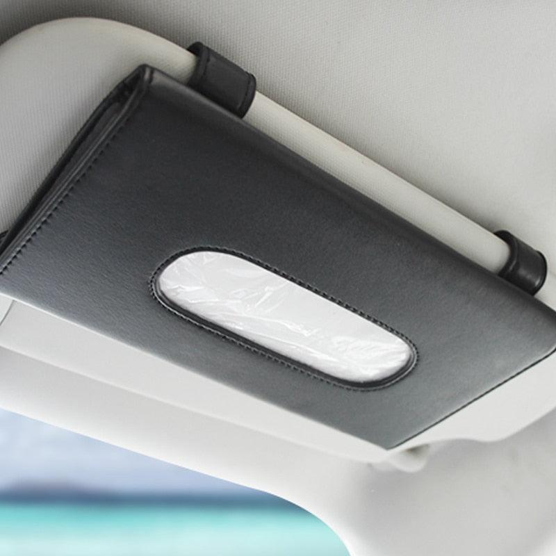 PU Leather Tissue Holder for Sun Visor & Seatback