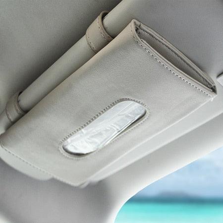 PU Leather Tissue Holder for Sun Visor & Seatback