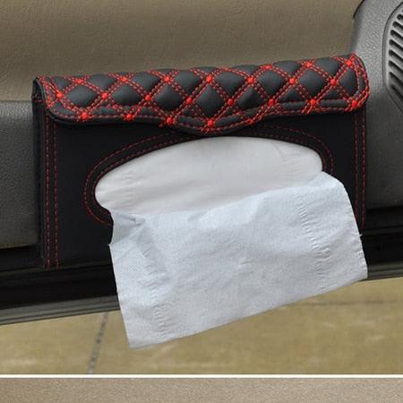 PU Leather Tissue Holder for Sun Visor & Seatback