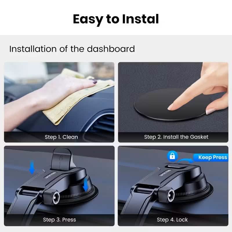 Dashboard Phone Mount — Clean, Adjustable, Universal Fit