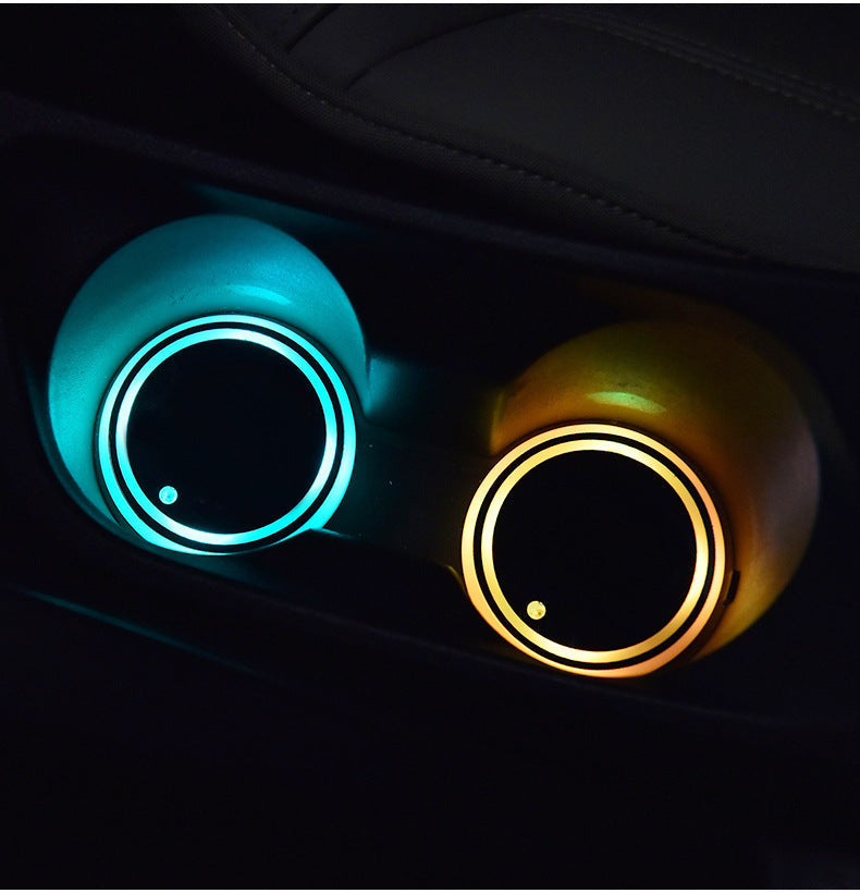 7-Color Glow Coasters That Charge in Your Cup Holder