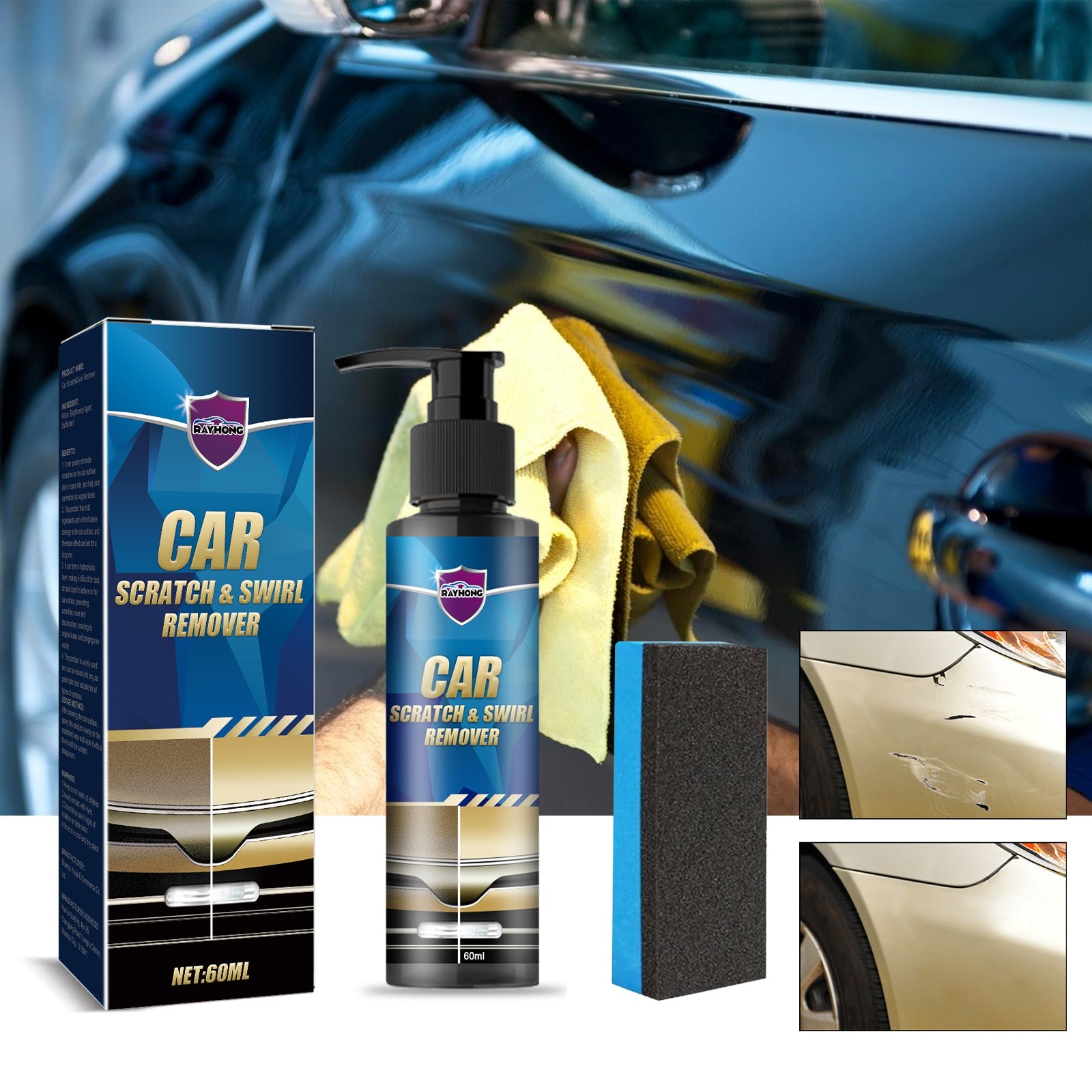 Paint Scratch & Swirl Remover with Hydrophobic Finish