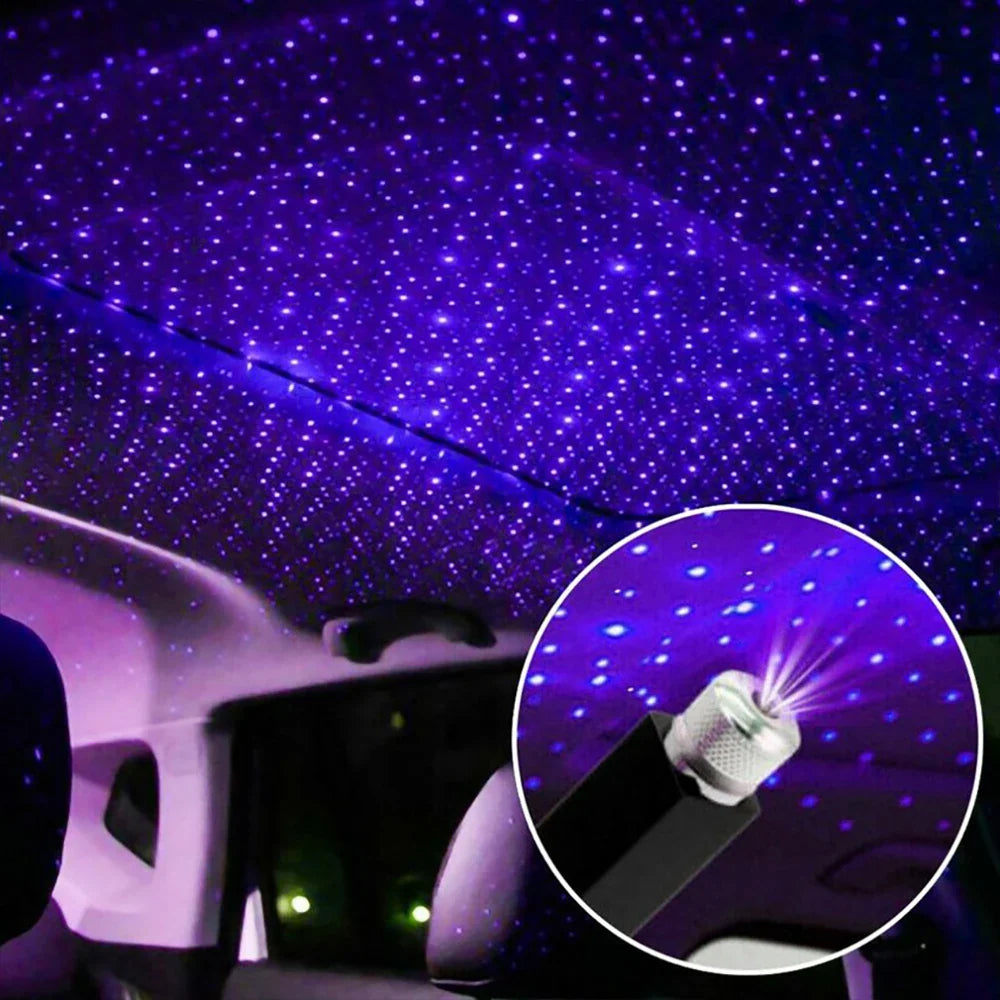 USB Star Projector for Car Roof Night Drive Mood