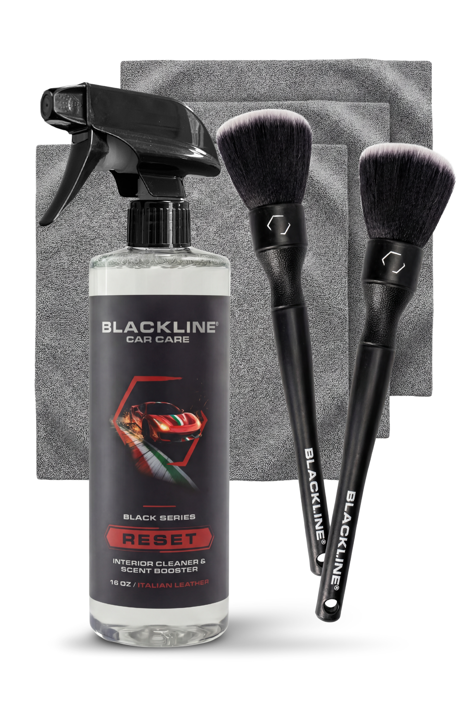 Blackline Ultra-Soft Detail Brush Set, Scratch-Free Interior Detailing Brushes