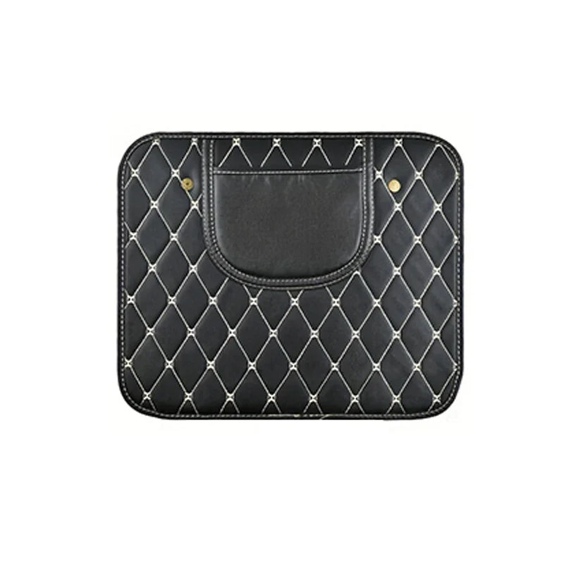 Leather Seat-Back Protector with Storage Pockets