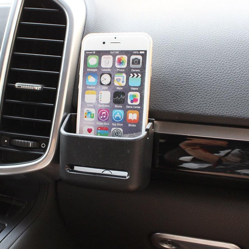 Clip-On Vent Organizer for Cards, Coins & Phone