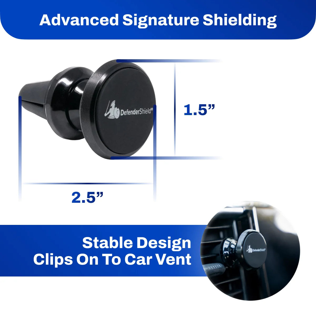 Vent-Mount Phone Holder with 360° Swivel