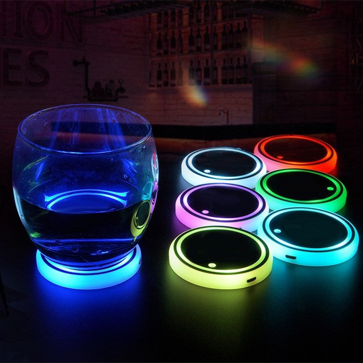 7-Color Glow Coasters That Charge in Your Cup Holder