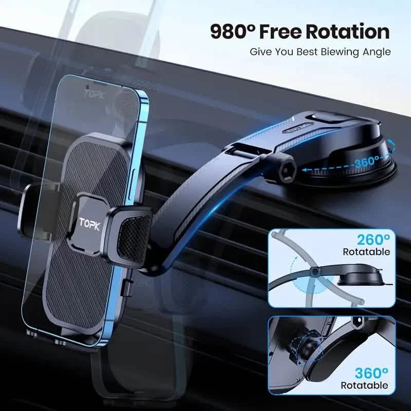 Dashboard Phone Mount — Clean, Adjustable, Universal Fit