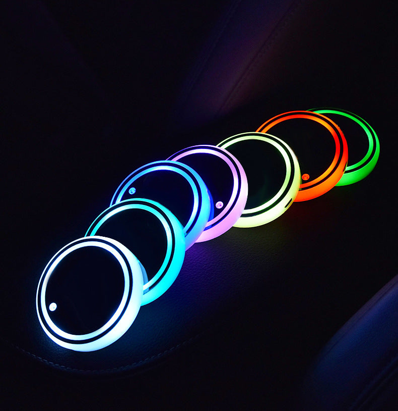 7-Color Glow Coasters That Charge in Your Cup Holder